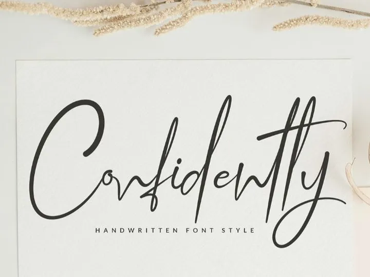 FREE | Confidently - Handwritten Script Font
