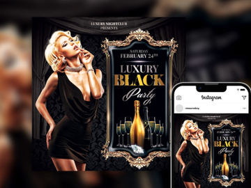 Free Elegant Luxury Night Party Instagram Post Template preview picture