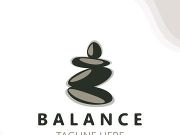 Balance stone logo massage stone yoga, rock arrangement for spa and health meditation symbol preview picture