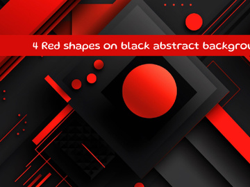 Red shapes on black abstract background preview picture