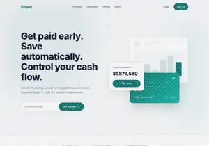 UI Pembayaran & Dasbor Arus Kas SaaS Fintech Modern