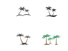 Natural palm tree logo