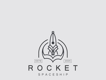 Rocket Logo Design template technology Design Concept, Creative Symbol