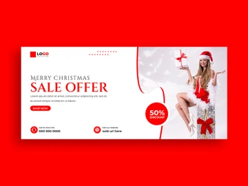 Christmas Sale Facebook Cover Banner Ver-1 preview picture
