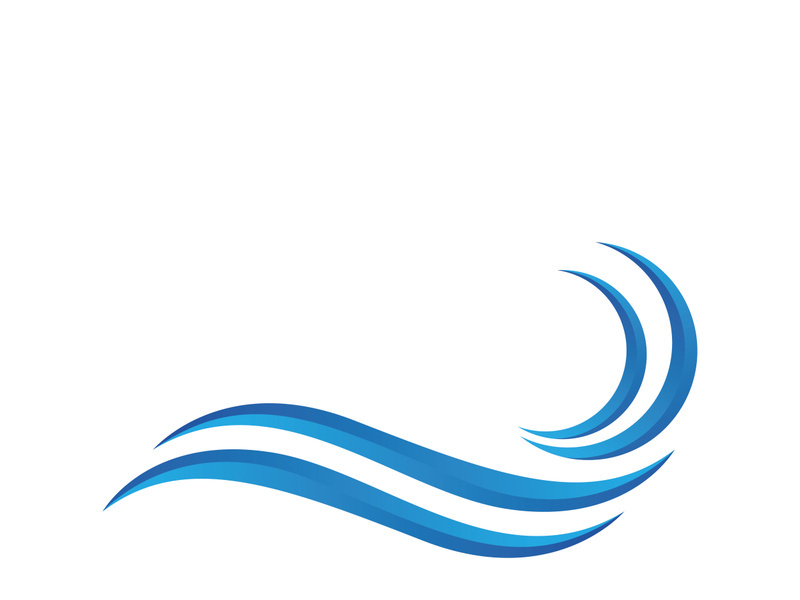 Water wave icon vector illustration design logo