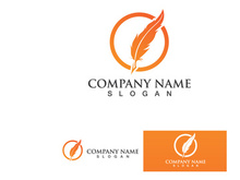 Feather pen sign Business logo vector icon