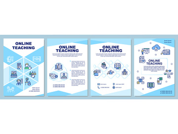 Online teaching brochure template preview picture