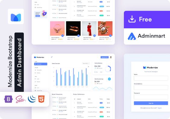 Modernize Free Bootstrap Admin Dashboard Template