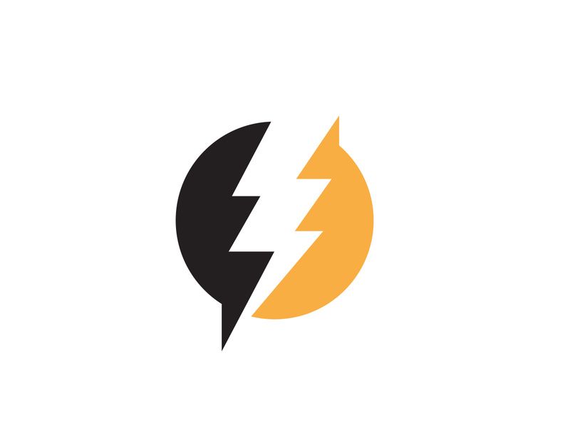 Strom Thunderbolt Template vector icon illustration design