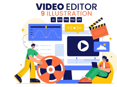 9 Video Editing Software Illustration