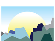 Mountain Nature Landscape design Template Illustration