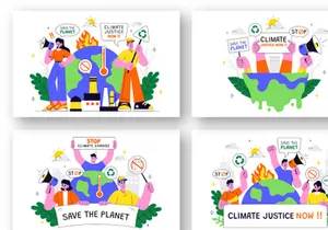 10 Climate Change Protest Illustration