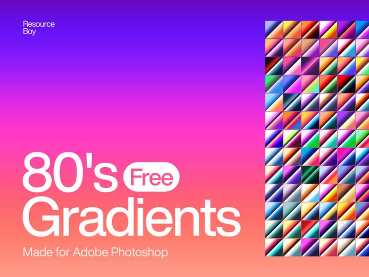 Free 80s Photoshop Gradients
