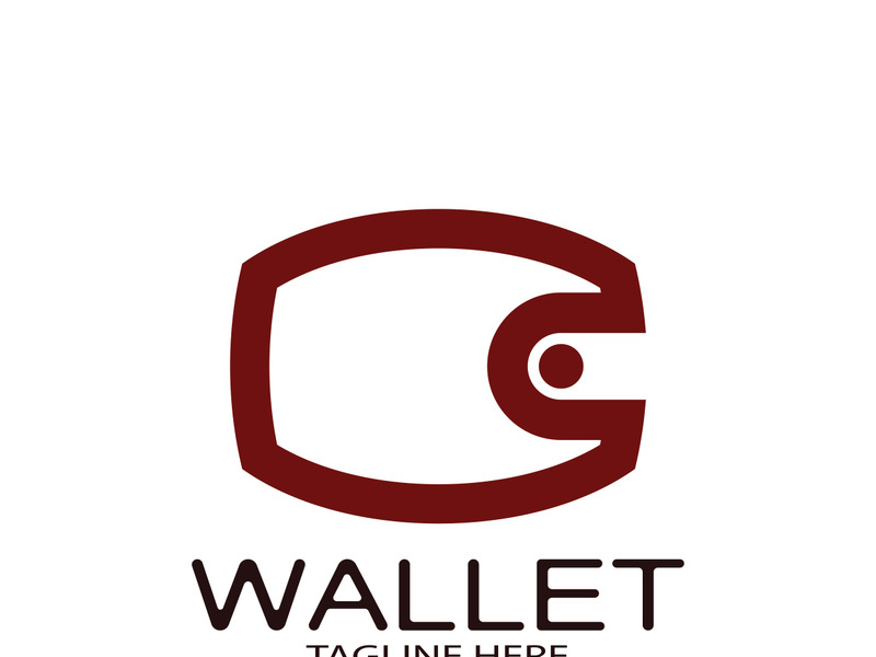 e wallet logo design illustration icon with a simple modern concept, for electronic wallets, digital money storage applications, digital savings, digital money transactions,vector