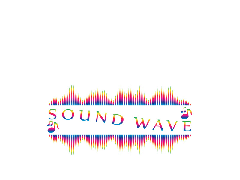 Sound waves vector illustration design template
