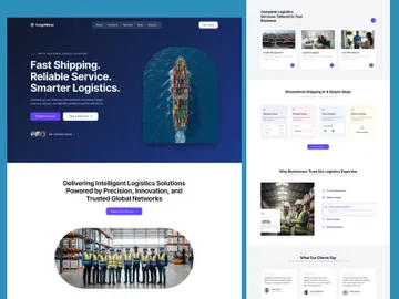 CargoWave Logistics Website Design | Modern Shipping & Freight preview picture