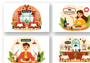 12 Steakhouse Illustration