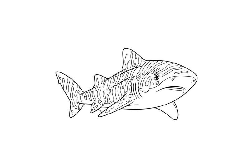 Tuna fish swimming underwater vector illustration flat design