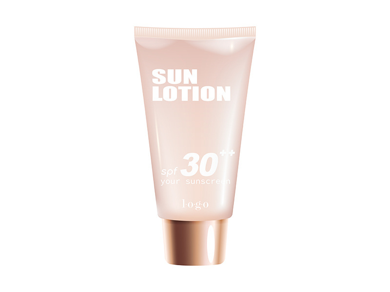 SPF 30 sunscreen realistic product vector design