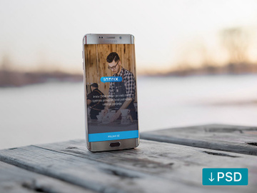 Android Phone On Wooden Table preview picture