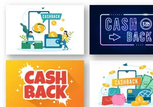 16 Cashback Vector Illustration