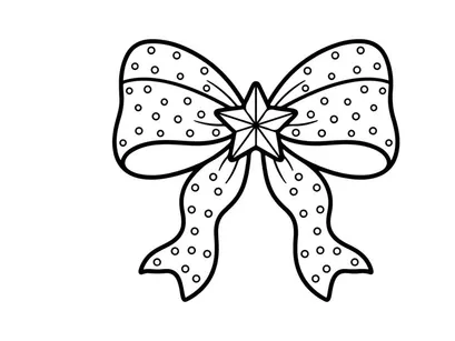 Cinta navideña con icono de estrella, ilustración de arte lineal de cinta de regalo festiva
