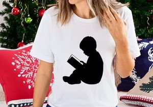 Child Studying Book Silhouette