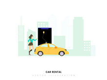 Car Rental illustration concept