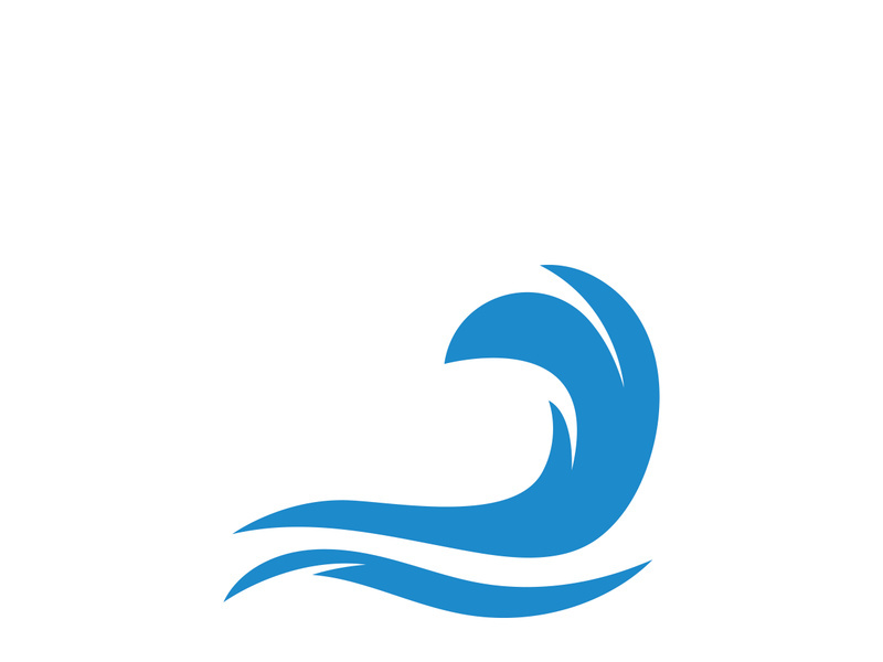 Ocean water wave wave logo design.