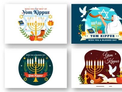 12 Yom Kippur Celebration Illustration