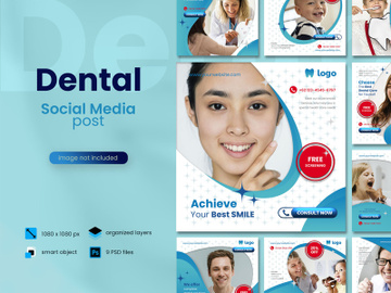 Dental Social Media Post template preview picture
