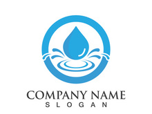 Blue water drop vector logo icon illustration images