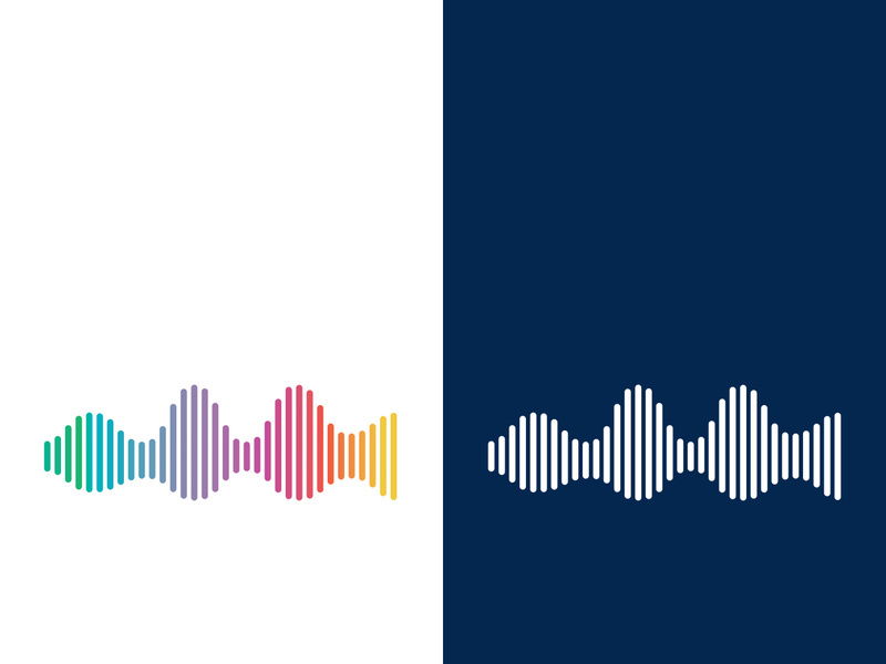 Sound waves vector illustration design template