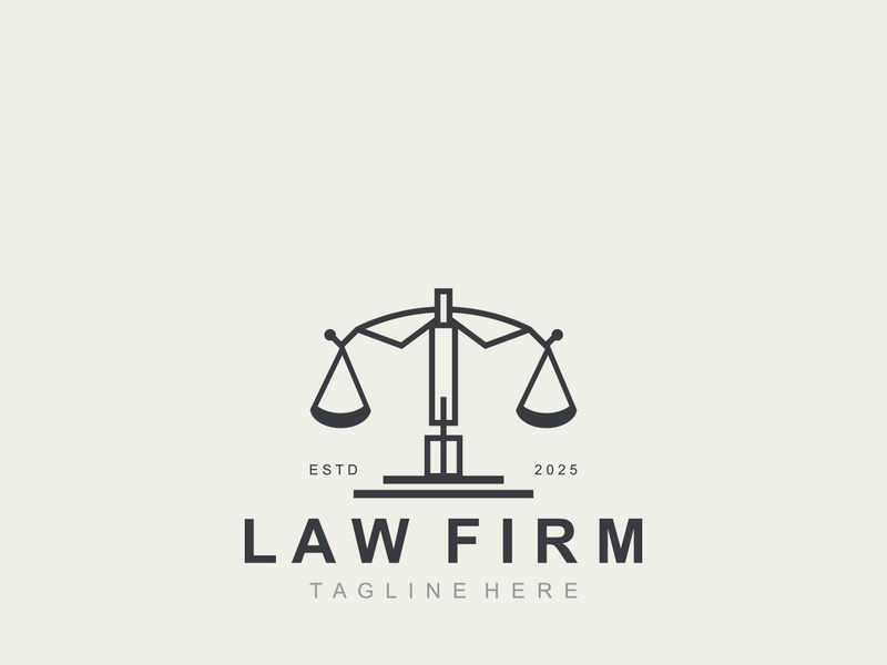 Law firm Logo lawyer office Simple Design inspiration symbol template