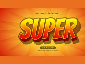 Super Hero editable text effect vector template preview picture