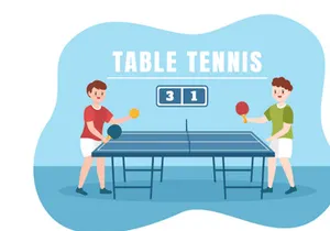 11 Playing Table Tennis Sports Illustration