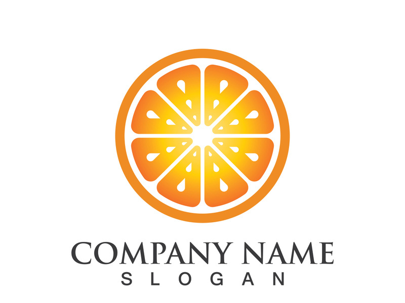 Orange logo design vector icon illustration design