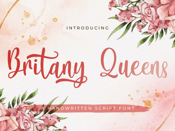 Britany Queens - Handwritten Font preview picture