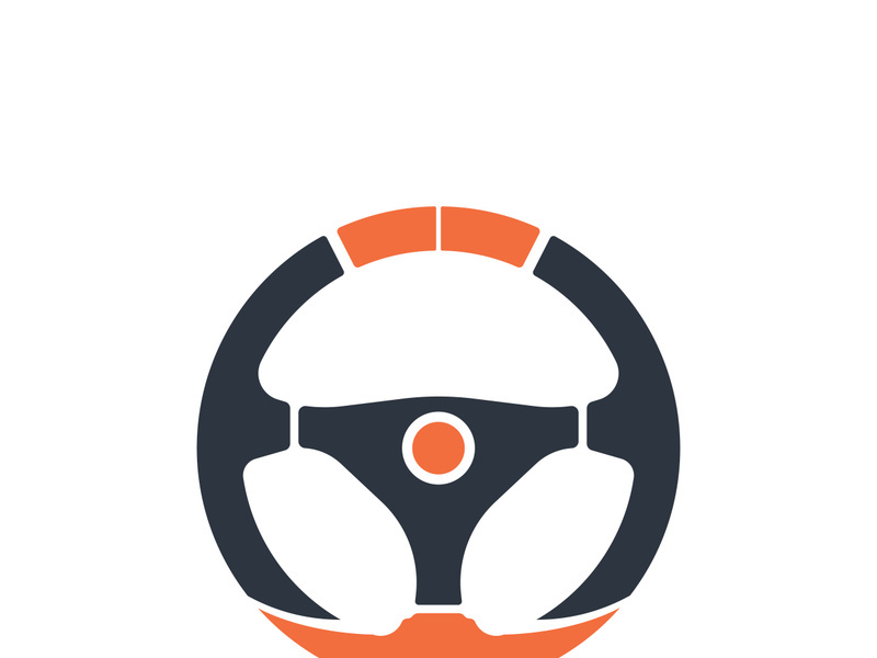 Steering Wheel vector image logo
