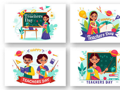 9 Teacher Day in India Illustration