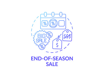 End-of-season sale concept icon preview picture