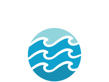 Water wave icon vector illustration design logo