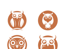 Owl logo icon design animal and simple business abstract vector