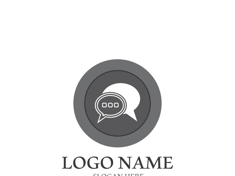 Speech bubble icon logo template vector illustration