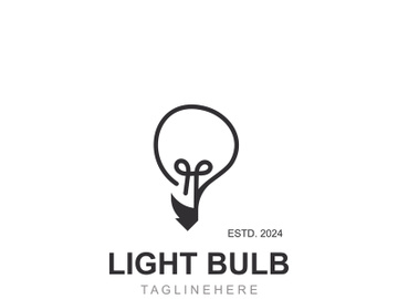Light bulb creative lamp logo icon and business design bulb digital technology smart idea preview picture