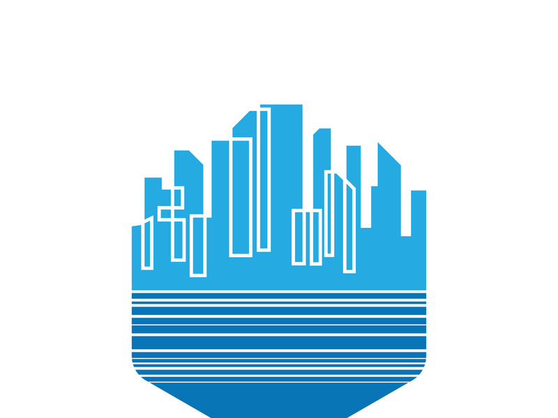 Modern City skyline illustration in flat design