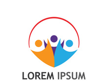 People social community logo design with creative idea