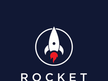 Creative and modern rocket logo,starship launch template.