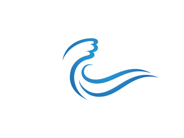 Water wave logo template. Vector illustration. preview picture