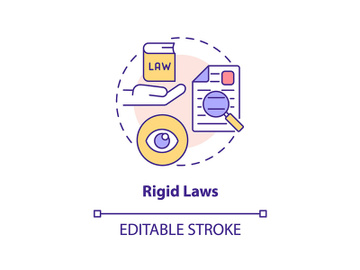 Rigid laws concept icon preview picture